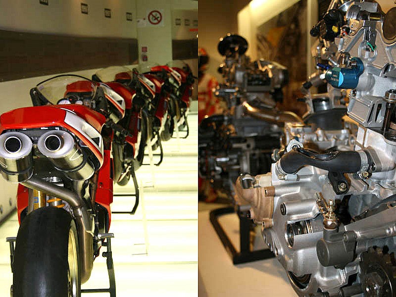 Museo Ducati de Bolonia: moto de Stoner y motores bicilíndricos