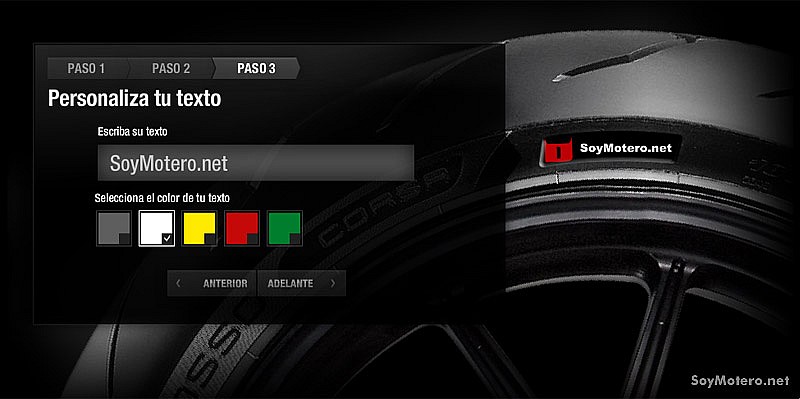 Pirelli Diablo Rosso Corsa - nuemático personalizado