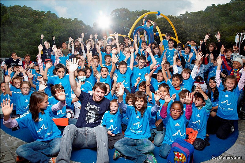 Leo Messi con la fundación Anima en un proyecto solidario