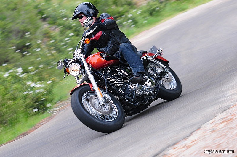 Prueba Harley Davidson XL 1200 Custom 2011: Intermitentes y espejos integrados sobre la piña