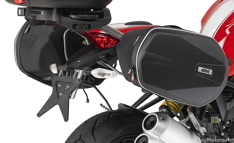 Alforjas laterales semirrígidas TPH01 de Givi para la Ducati Monster 1100 Evo