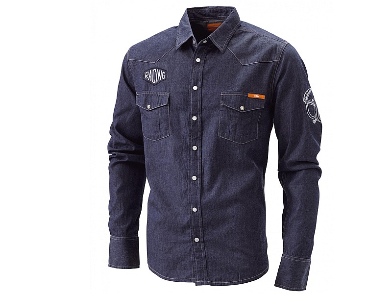 Camisa vaquera de la firma KTM de 100% algodón para vestir de manera informal en cualquier ocasión.