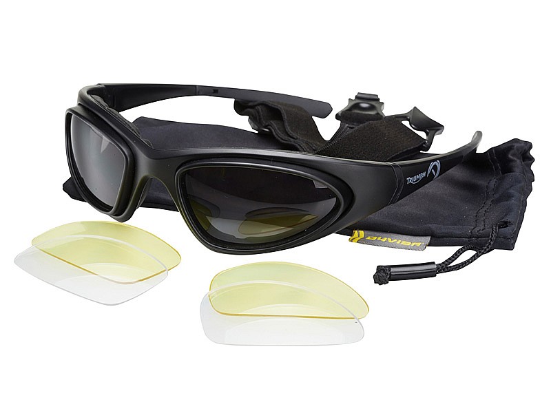 Las gafas de sol Davida Racing incluyen tres tipos de lentes y están diseñadas para ser usadas con el casco puesto.