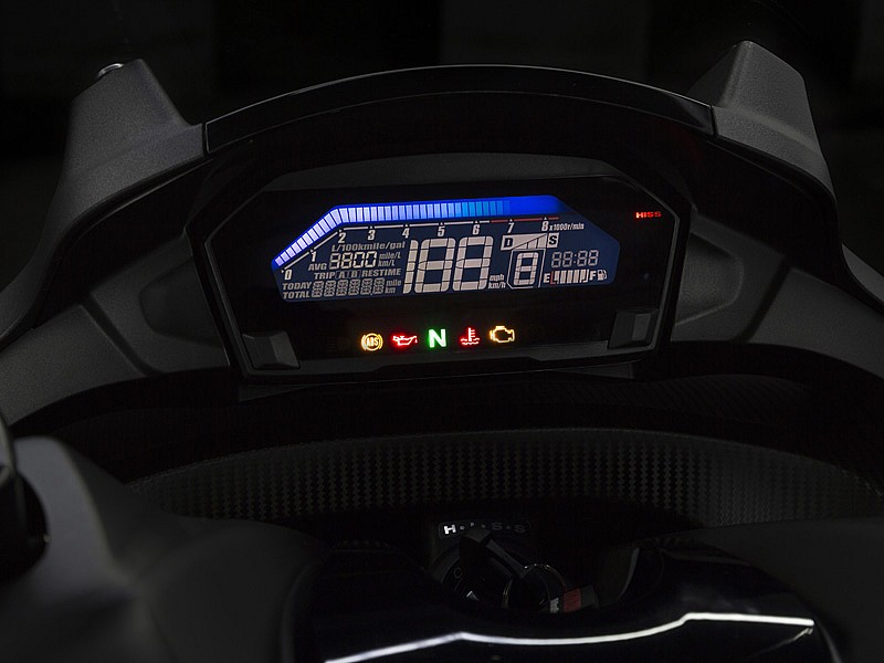 La instrumentación del Honda Integra S 2016 se puede personalizar con 9 colores
