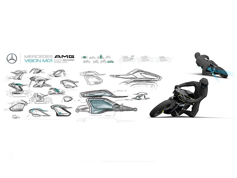 Diferentes partes de la Mercedes AMG Vision M01
