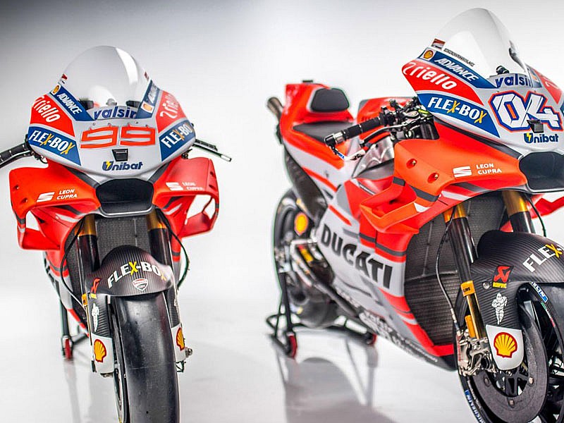 Ligeras variaciones estéticas en las Ducati Desmosedici GP18