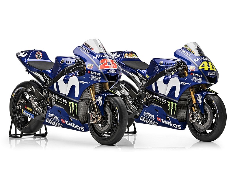 Las Yamaha M1 de Rossi y Viñales en 2018