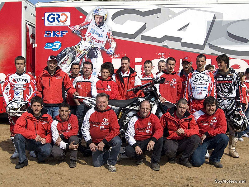 equipo oficial de enduro Gas Gas 2009, liderado por Christophe Nambotin