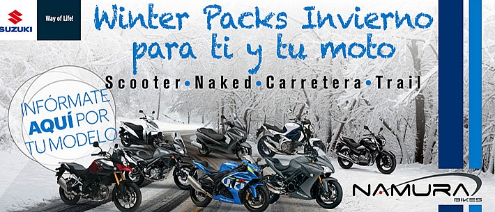 Cartel oficial de los Packs Winter de Suzuki Namura