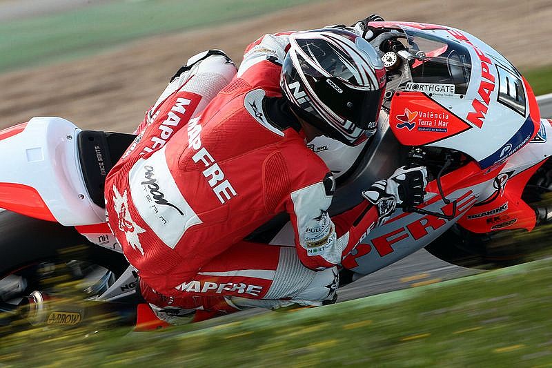 Jordi Torres en acción en los test de pretemporada de Moto2 2013 en Jerez