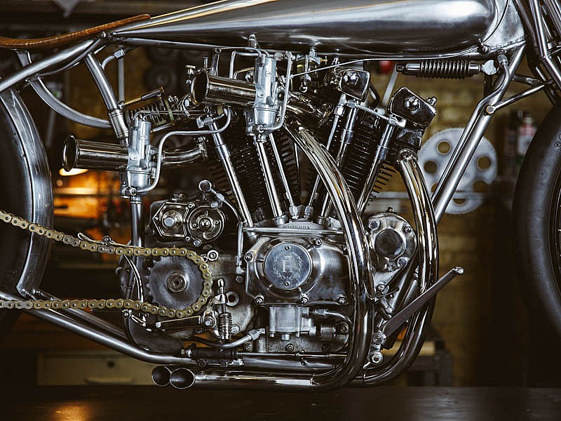 El motor de la Harley-Davidson de Hazan Motorworks es una generación Ironhead