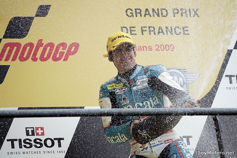 Julito Simón, Campeón del Mundo de 125 en 2009: en su primera victoria de la temporada en el GP de Francia de Le Mans