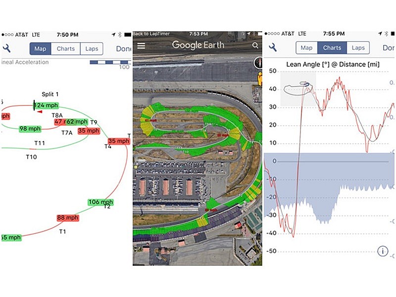 SmartGauge Track Data Logger - pantallas