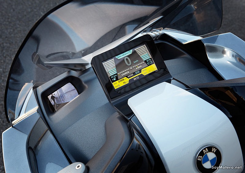 BMW Concept e: detalle de las pantallas led en lugar de espejos