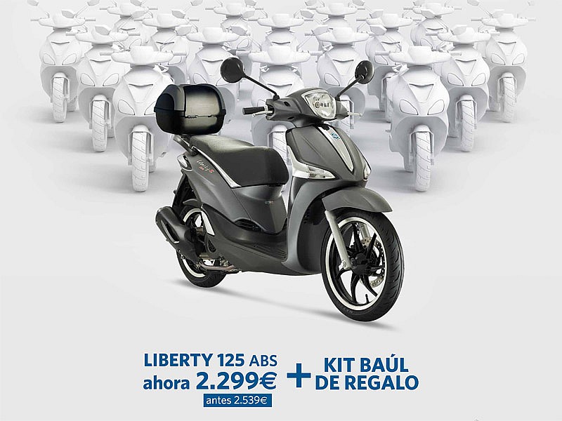 El Piaggio Liberty 125 cuesta 2.299 € e incluye baúl de regalo