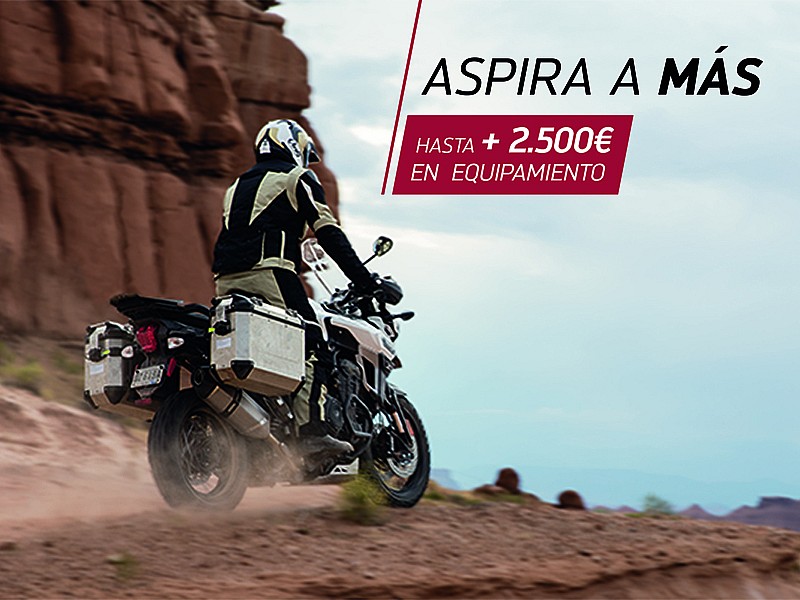 Triumph te ofrece hasta 2.500 euros en equipamiento gratis.