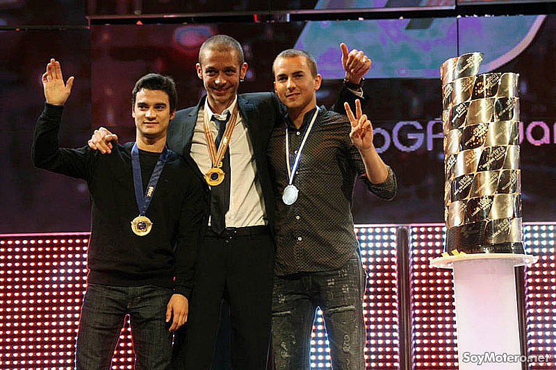 Pedrosa, Rossi y Lorenzo - FIM Awards 2009
