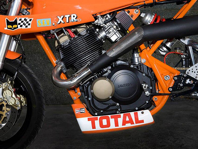 El motor de la Laverda Monty XTR Pepo es el de una 500 Alpino de 1978