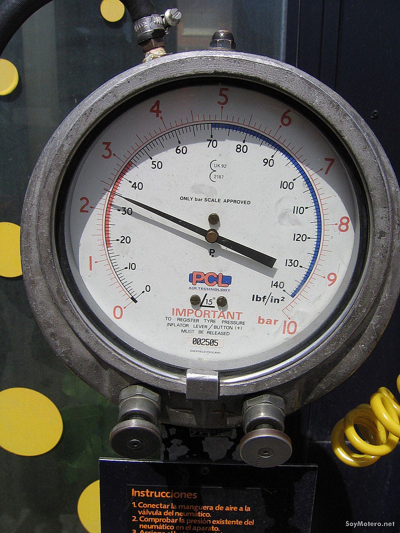 Manómetro de gasolinera Repsol