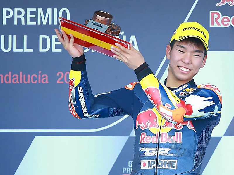 Masaki en el podio de Jerez 2017