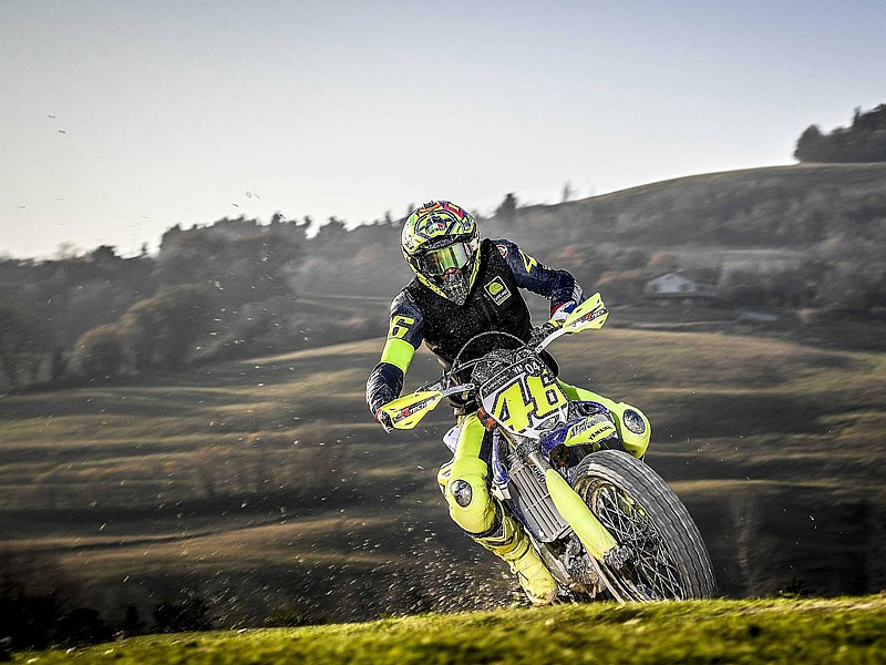 Valentino Rossi entrenando en el Motor Ranch