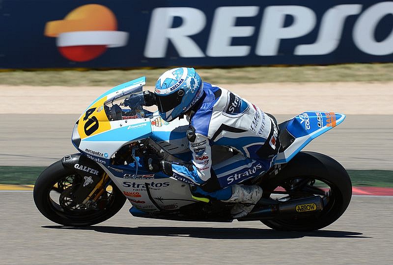 Román Ramos, ganador del CEV de Moto2 en Motorland Aragón 2013
