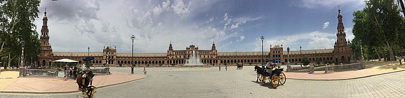 Panorámica de la Plaza de España (Sevilla)