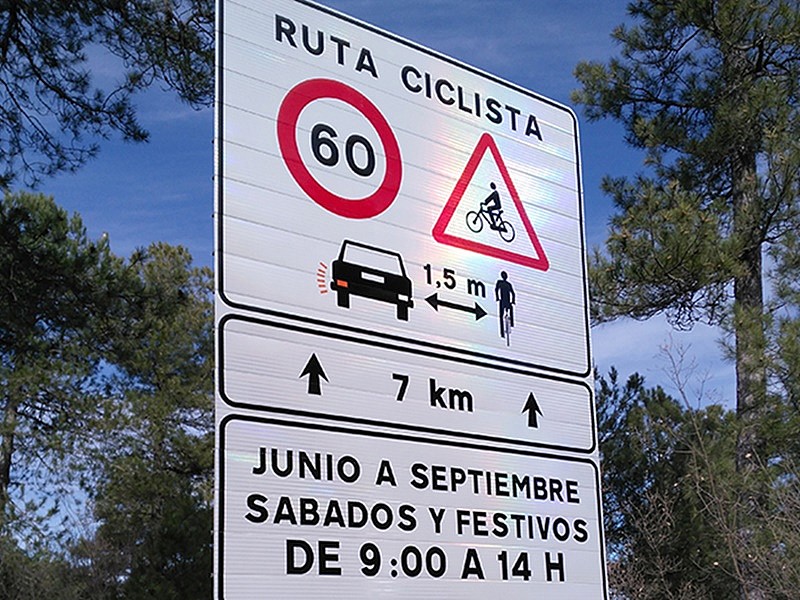 Señal ruta ciclista segura