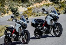 Ducati Multistrada 950 S estándar y 950 S con Pack Touring y llantas de radios