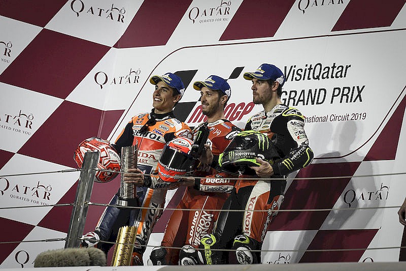 MotoGP 2019 Qatar, podio MotoGP