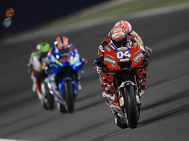 MotoGP Qatar 2019, Dovizioso, Márquez, Rins y Crutchlow