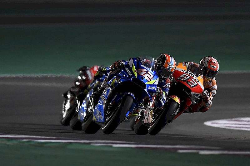 MotoGP Qatar 2019, Rins y Márquez