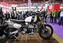 Triumph Explorer 1200 presentada en MotoMadrid 2019.