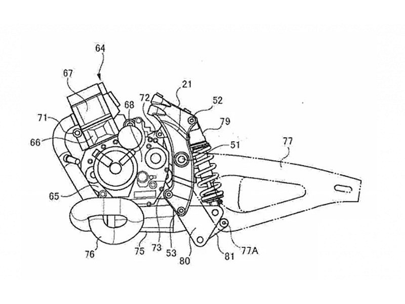 Motor monocilíndrico patente Suzuki