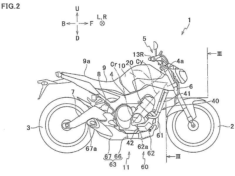 Patente Yamaha naked turbo