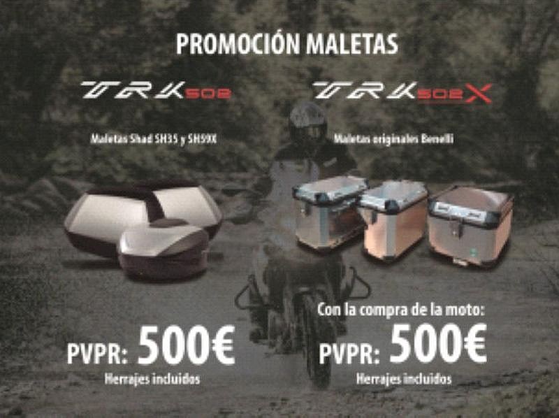 Promoción en maletas para TRK 502 y TRK 502 X