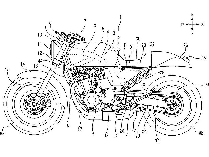 Patente Honda GB500TT