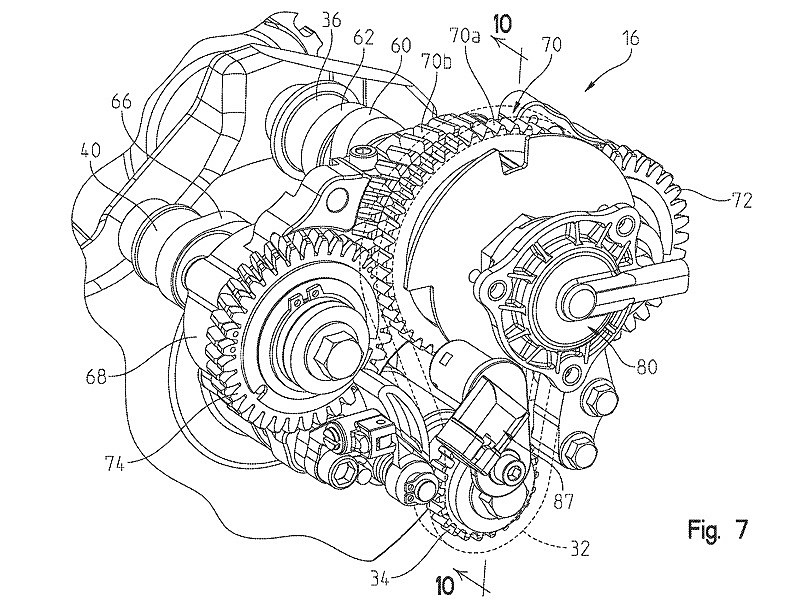 Motor Indian VVT - distribución detalle