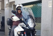 Albert Coria con sus nuevas Bridgestone Battlax AX41