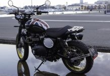 Lateral izquierdo de la Triumph 'British Pride'