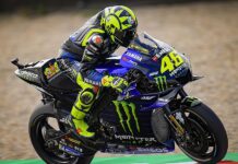 Valentino Rossi en el gran premio de Holanda.