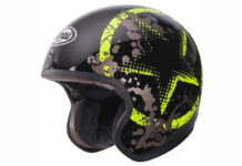 Casco jet retro Arai Freeway Classic negro-amarillo-gris