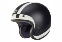 Casco jet retro Arai Freeway Classic negro-blanco