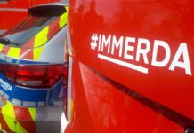 Hashtag IMMERDA de la policía alemana