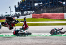 La caída de Dovizioso marcó el GP de Gran Bretaña