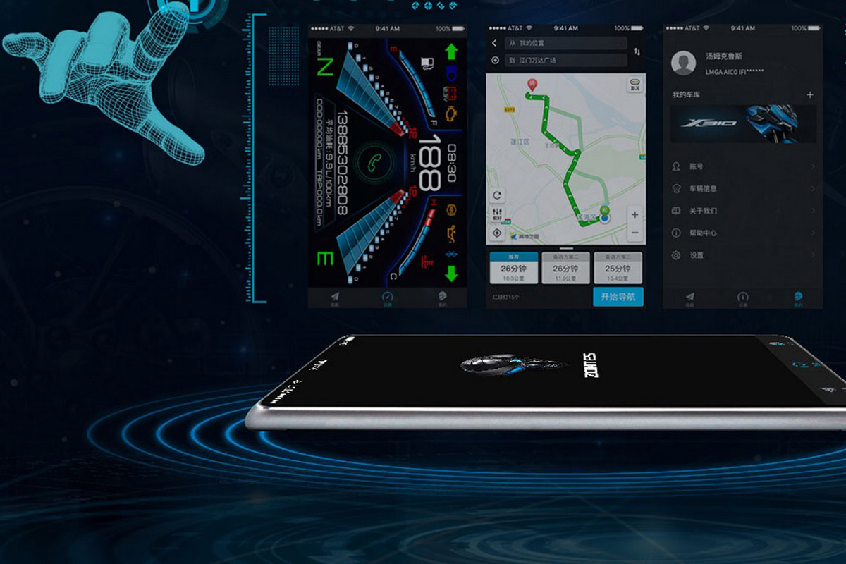 Conectividad en la instrumentación de la V310 con la APP Zontes