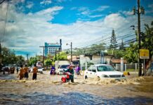 Calle inundada