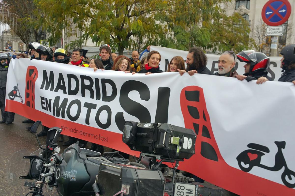 Manifestación motera en Madrid