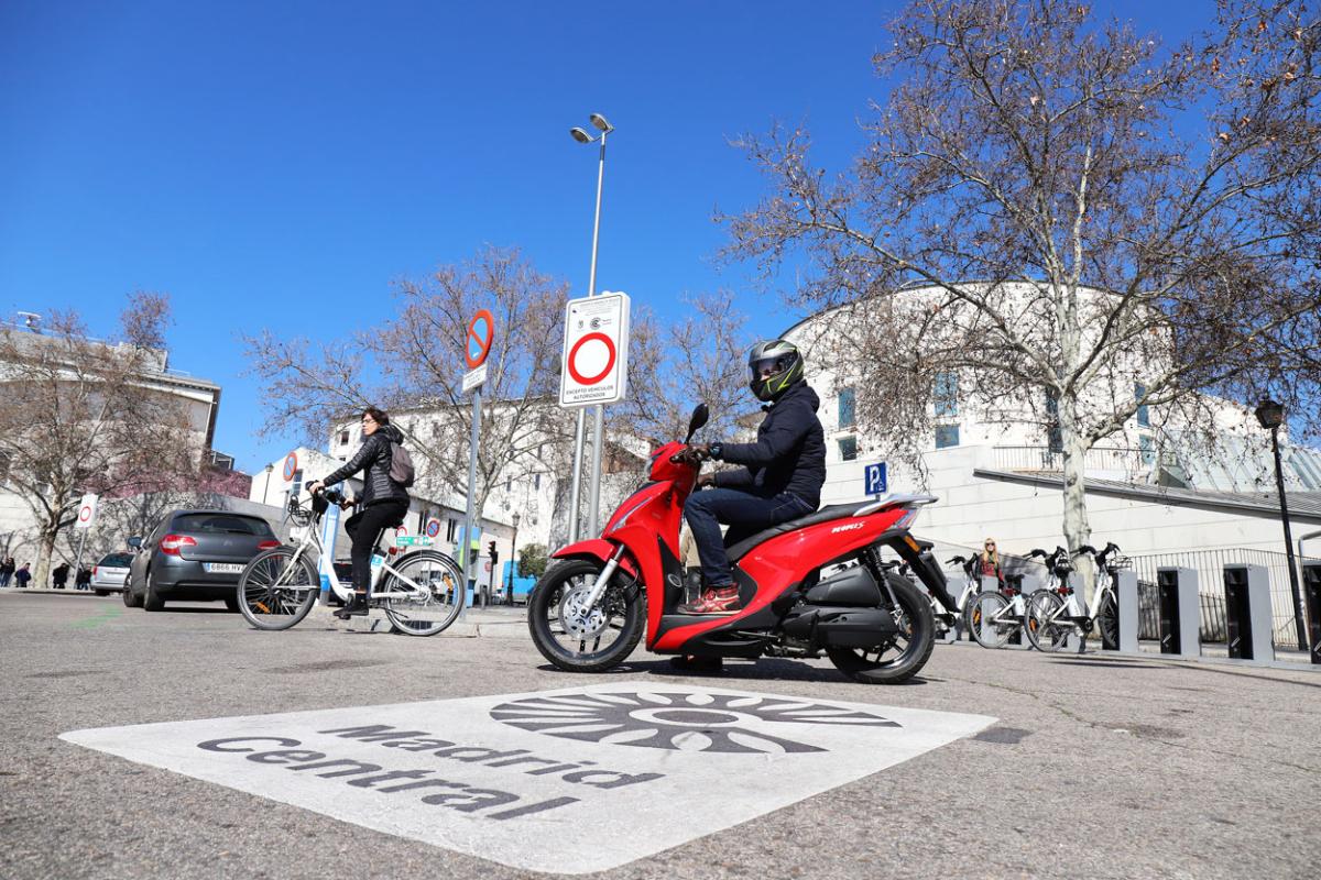 Madrid Central en moto