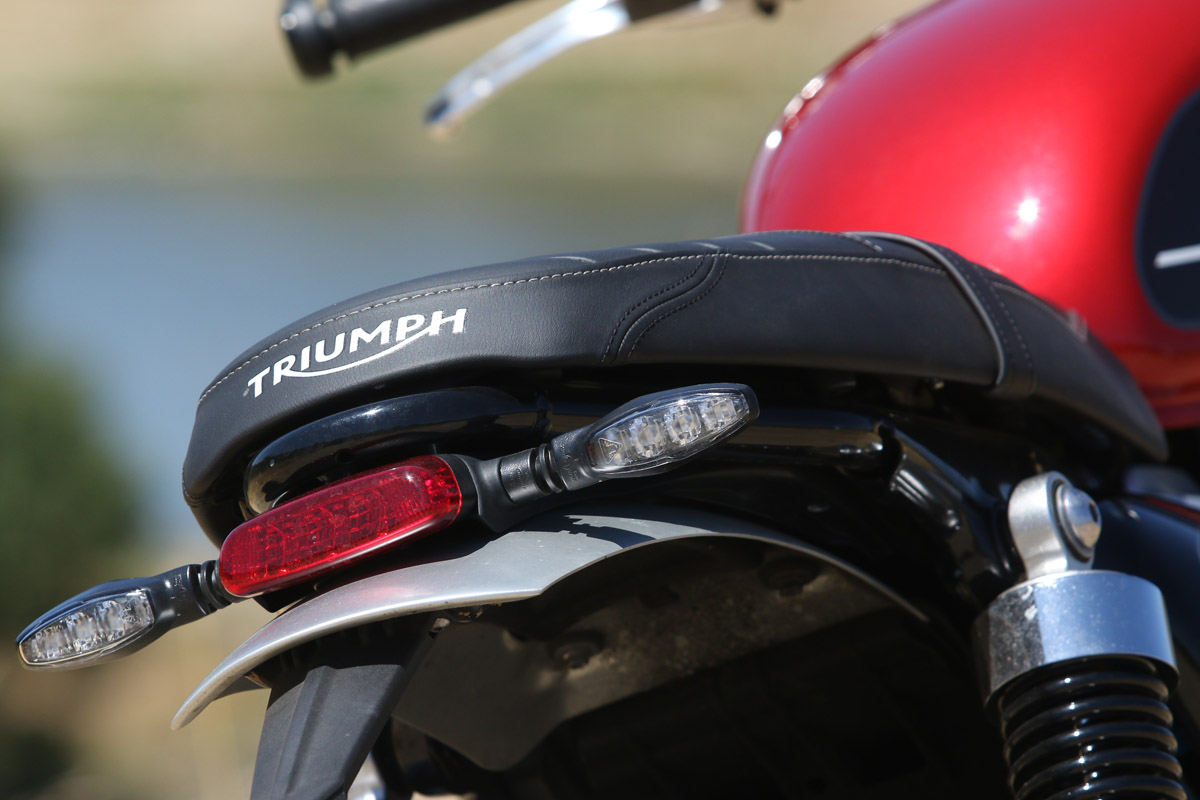 Óptica trasera de la Triumph Speed Twin